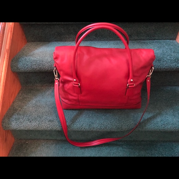 Kate Spade Red Leather Travel Bag - Picture 4 of 7